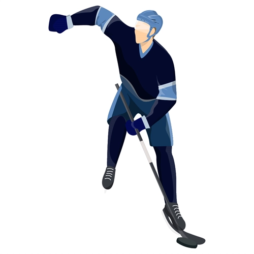 Ice Hockey Blue Jersey Transparent Sticker – Cool Sports Wall Decor